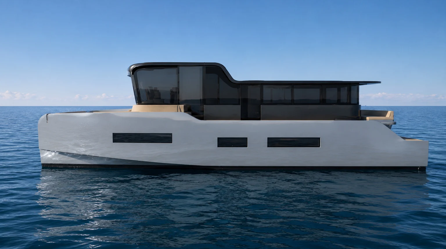 Side profile of the Urbani Yachts 60H